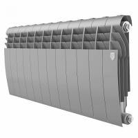 Радиатор биметаллический Royal Thermo BiLiner 350 /Silver Satin - 12 секций, серебристый, RTBSS35012