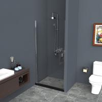 Душевая дверь BelBagno 900x1950, прозрачное стекло, хромированный профиль, UNO-B-1-90-C-Cr