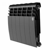Радиатор биметаллический Royal Thermo BiLiner 350 /Noir Sable - 6 секций, черный графитовый, RTBNS35