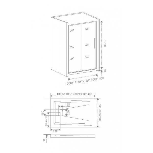 Душевые двери Bas IDEA WTW-110-C-CH