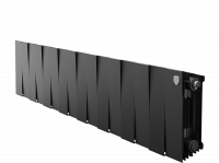 Радиатор биметаллический Royal Thermo PianoForte 200 /Noir Sable - 16 секций, черный графитовый, RTP