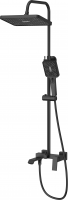 Душевая система Haiba HB24575-7 BLACK, с поворотным изливом, черный