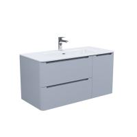 Тумба с раковиной IDDIS Edifice 100 см, подвесная, светло-серая, EDI10L0i95K