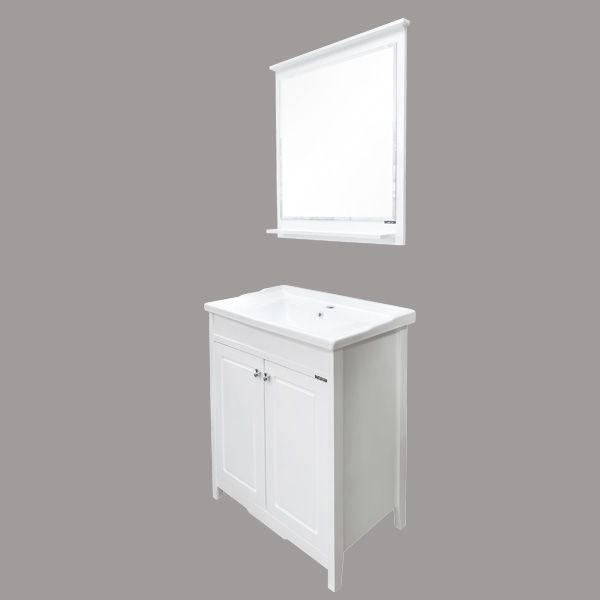 Тумба-умывальник Comforty "Тбилиси-70" белый глянец с раковиной Comforty XD-F70