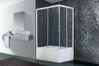Душевая кабина Royal Bath 120х80х200, прозрачное стекло, белый профиль,  левый, RB 8120ВP-T-L