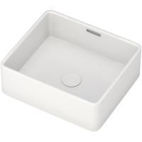 Раковина Aquanet Perfect-1, 40.5 см, керамическая накладная, прямоугольная, белая, PERFECT-1