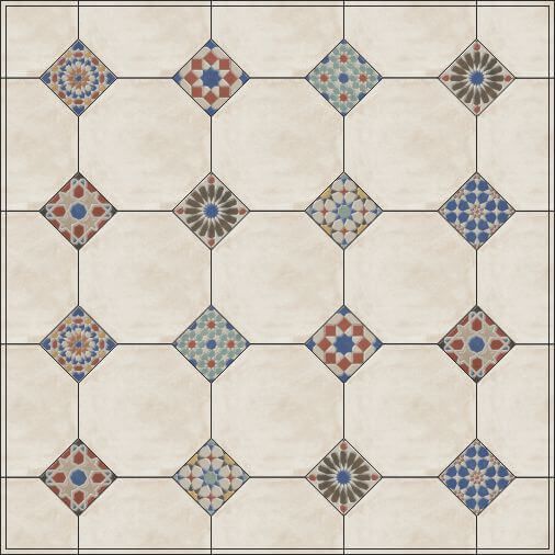 Плитка керамическая напольная Kerama Marazzi Паласио 24x24, VT\A54\SG2432