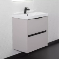 Тумба с раковиной Comforty Селенга-60, с раковиной Comforty CF19696BX-60, серый шёлк, 00-00021980