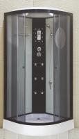 Душевая кабина Niagara Ultra NG-190 2-01 100х100х220 низкий поддон 16 см, черный, стекло тонированно