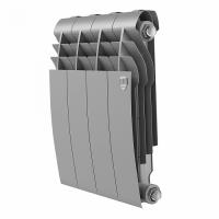 Радиатор биметаллический Royal Thermo BiLiner 350 /Silver Satin - 4 секции, серебристый, RTBSS35004