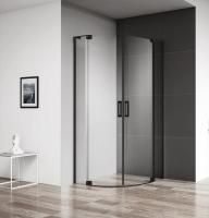 Душевая кабина Cezares Slider  80(90)*80(90)*195 см, прозрачное стекло, чёрный матовый профиль, SLID