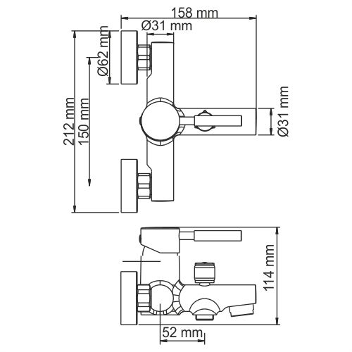 Смеситель для ванны WasserKRAFT Main 4100, 4101