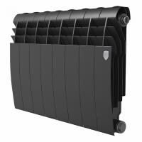 Радиатор биметаллический Royal Thermo BiLiner 350 /Noir Sable - 8 секций, черный графитовый, RTBNS35