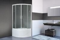 Душевая кабина Royal Bath 100х100х200, прозрачное стекло, белый профиль, RB 100BK-T