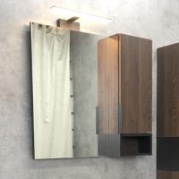 Зеркало-шкаф Comforty "Франкфурт-75" дуб шоколадно-коричневый
