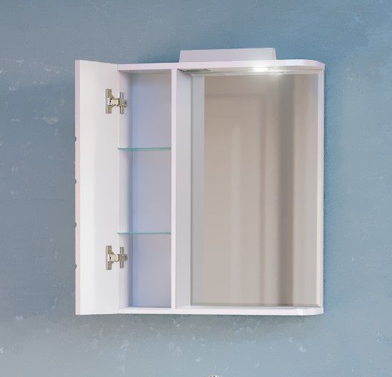 Зеркало-шкаф Raval Kub 60 белый с подсветкой, Kub.03.60/W