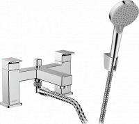 Смеситель на борт ванны Hansgrohe Vernis Shape, с держателем и ручным душем Vernis Blend Vario, хром