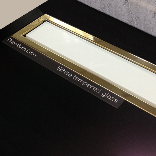 Душевой лоток Pestan Confluo Premium Line White Glass 450 Gold, 13100089/13100120