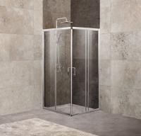 Душевая кабина BelBagno Unique (750-900)x(750-900)x1900, текстурное стекло, хромированный профиль, U