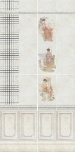 Вставка Kerama Marazzi Лаурито орнамент 7,7х7,7 AD\A255\6276