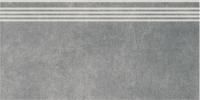 Ступень Kerama Marazzi Королевская дорога 30х60 серый темный SG614600R\GR