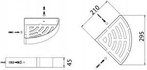 Полка угловая Fixsen Готель одноэтажная FX-31003A
