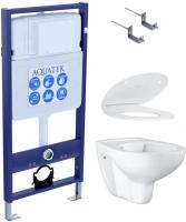 SET Aquatek 4 в 1: инсталляция Aquatek Standart INS-0000012 с крепежом KDI-0000002 + Grohe Bau Ceram