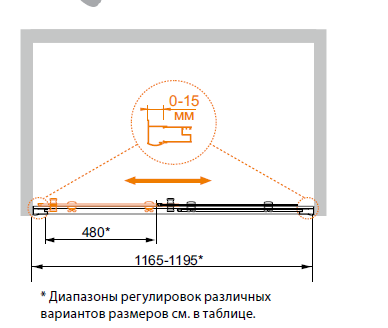 Душевая дверь Cezares PRATICO-BF-1-130-P-Cr