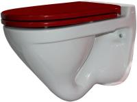 Унитаз подвесной Sanita Luxe Attica Luxe Color Red SL с крышкой дюропласт, ATCSLWH0111