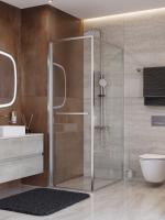Душевая кабина Cezares 80*100 см, профиль хром, LUX-AH-FS-1-80/100-C-CR