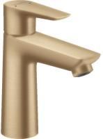 Смеситель для раковины Hansgrohe Talis E 110, со сливным гарнитуром, шлифованная бронза, 71710140
