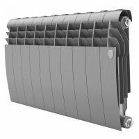 Радиатор биметаллический Royal Thermo BiLiner 350 /Silver Satin - 10 секций, серебристый, RTBSS35010