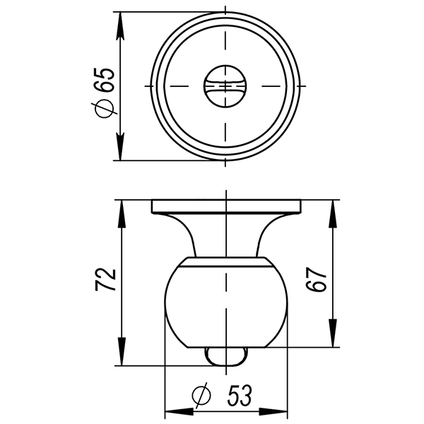 Ручка защелка Ajax DK682 BL-BK (6082 BL-B) (фик.) черный