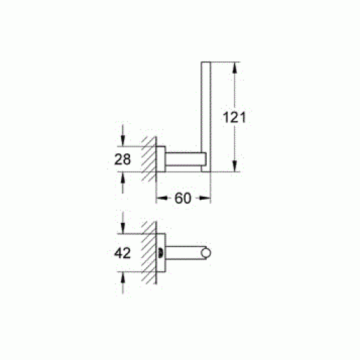 Держатель Grohe Essentials Cube для запасного рулона туалетной бумаги, хром, 40623001