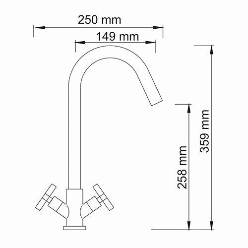 Смеситель для кухни WasserKRAFT Weser 7800, 7847