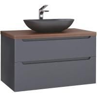 Тумба Jorno Wood 100 подвесная серая, Wood.01.100/P/GR