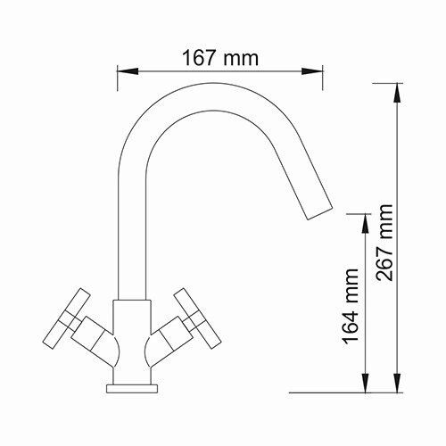 Смеситель для раковины WasserKRAFT Weser 7800, 7803