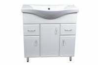Тумба Loranto Коралл-80/2 (800*850*460) с раковиной Базик 80 (Турция), CS00070754