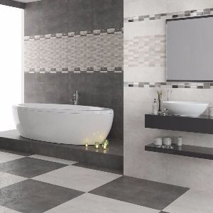 FIORI GRIGIO декор панно мозаика темно-серая 20х60 1064-0103