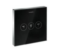 Переключатель потоков Hansgrohe ShowerSelect Glass, стеклянный, черный/хром, 15736600