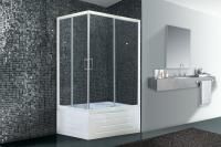Душевая кабина Royal Bath 120х80х200, прозрачное стекло, белый профиль,  правый, RB 8120ВP-T-R