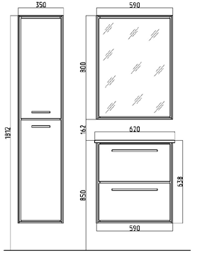 Зеркало Raval Frame 60 Дуб сонома с подсветкой (сенсор), Fra.02.60/W-DS