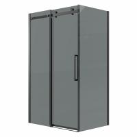 Душевая кабина Grossman Classic 130х80х195 раздвижная, черный матовый, стекло тонированное