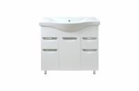 Тумба Loranto Стиль- 80/2 (800*850*460) с раковину Базик 80 (7080), CS00070446