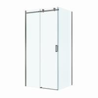 Душевая кабина BelBagno 100*90 см, профиль оружейная сталь, SOFT_CLOSE-2-AH-1-100/90-C-GM