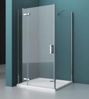 Душевая кабина BelBagno Kraft 90x80 прозрачное стекло, хром левый, KRAFT-AH-12-90/80-C-Cr-L