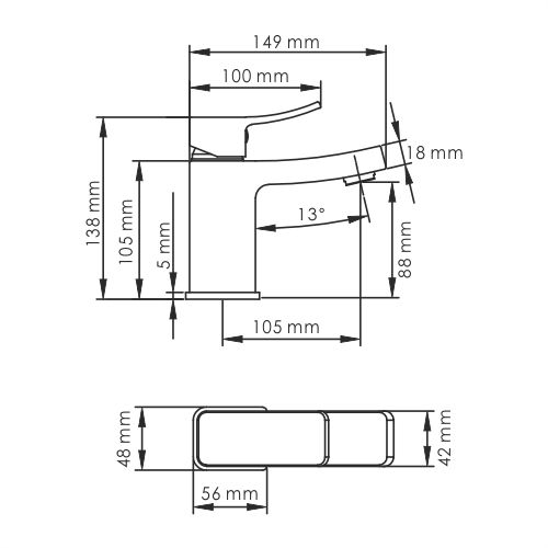 Смеситель для раковины WasserKRAFT Aller 1060, 1063