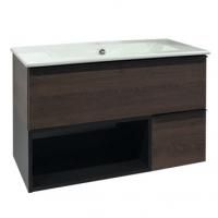 Тумба Comforty "Франкфурт-90" дуб шоколадно-коричневый с раковиной Comforty 90E