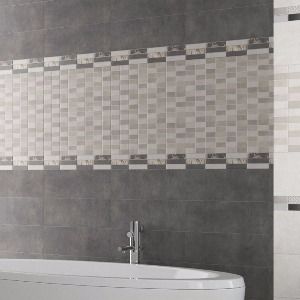FIORI GRIGIO декор панно мозаика темно-серая 20х60 1064-0103