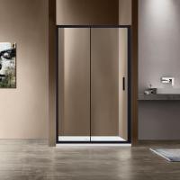 Душевая дверь Vincea Garda 150*190 см, прозрачное стекло, черный профиль, VDS-1G150CLB